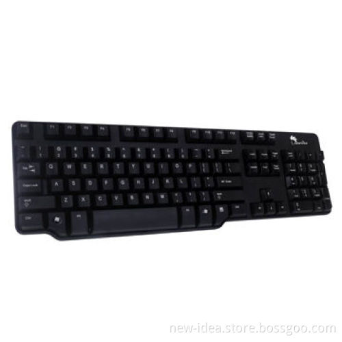 Standard Computer Wired Keyboard, 105 Keys, Available in Black